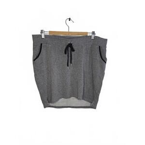 Motherhood Maternity Gray Knit Skirt with Drawstring Waist, Size Large